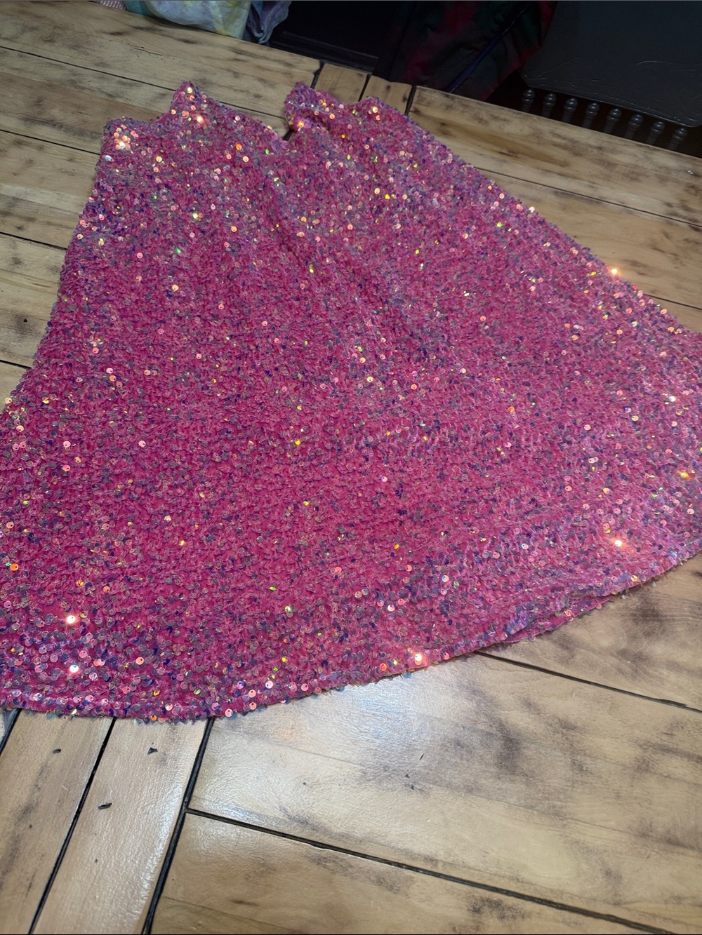 Pink Sequin Slip Dress - Picture 6 of 6